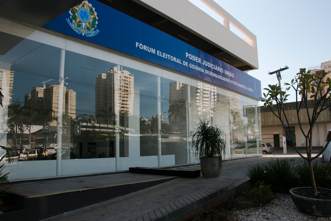 Fachada do novo fórum eleitoral de Goiânia