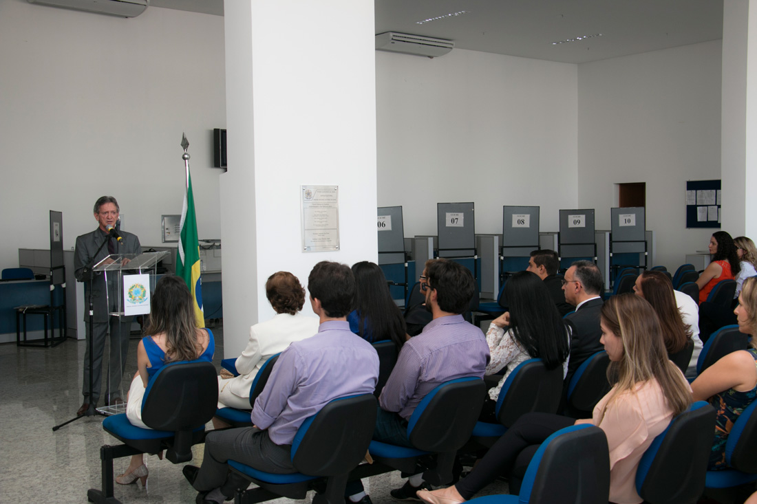 Presidente do TRE/GO na cerimônia de inauguração do fórum