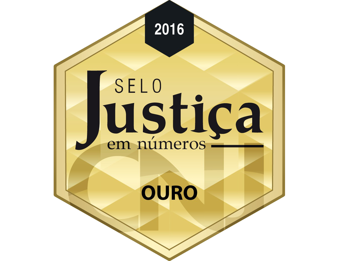 Selo Justi&ccedil;a em n&uacute;meros Ouro 2016