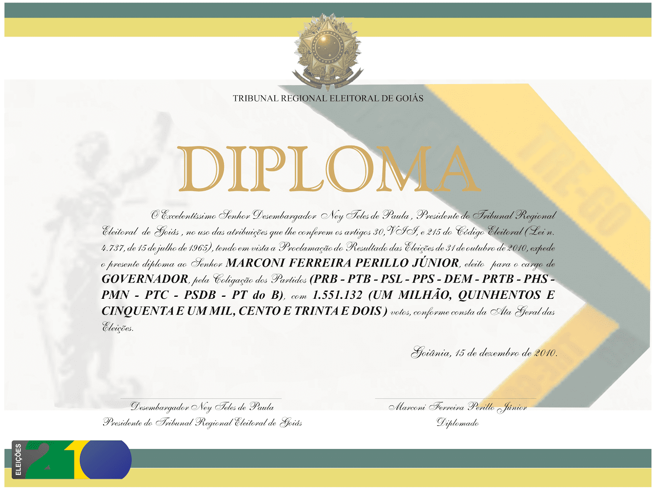 Diploma de Governador - Eleições de 2010 1