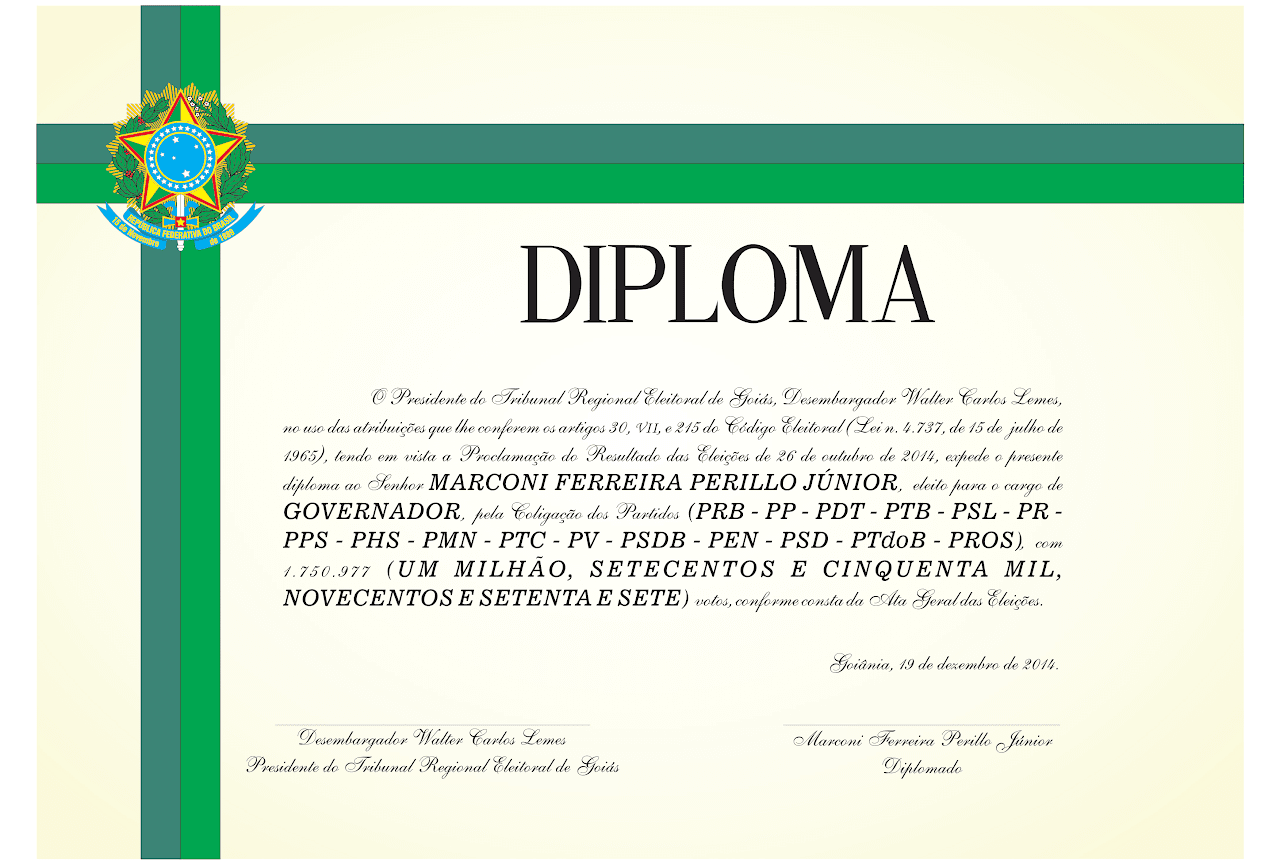 Diploma de Governador - Eleições de 2014 1
