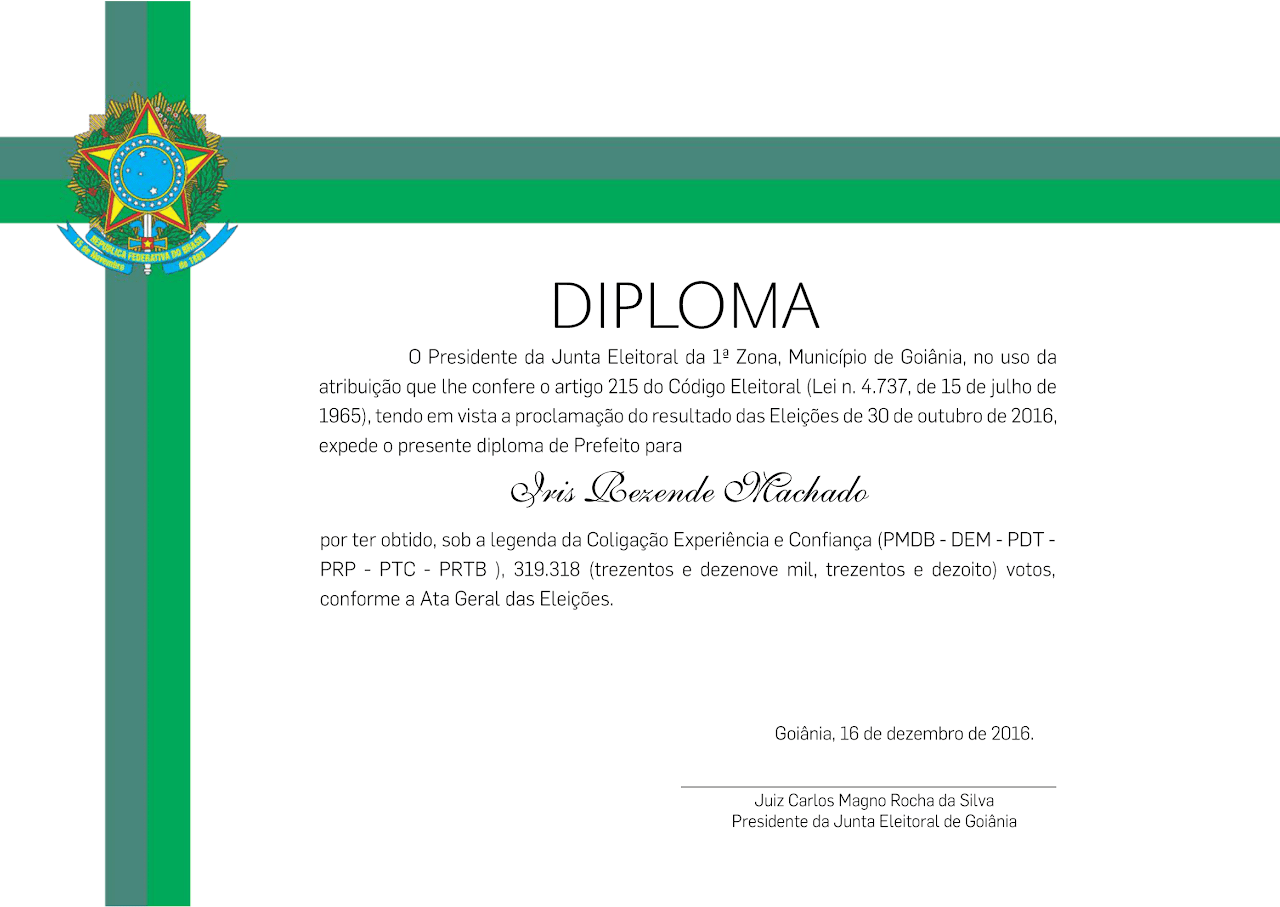 Diploma de Prefeito - Eleições de 2016 1
